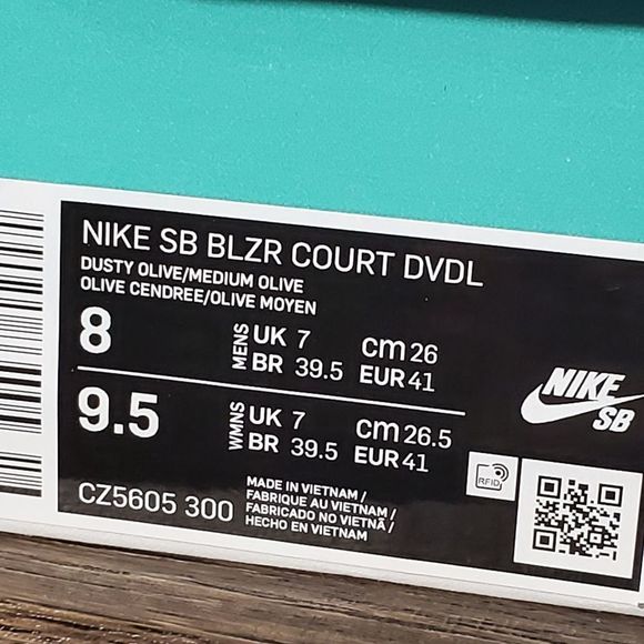 Nike SB Blazer‎ Court Daan Van Der Linden Size 8 NIB